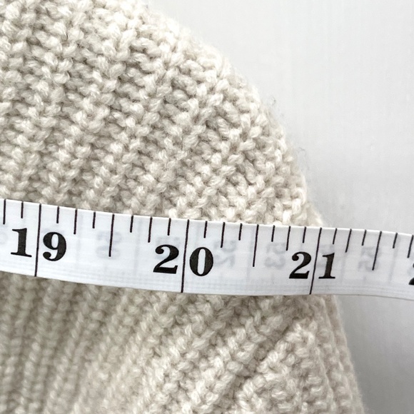 Rails Claudia Cream Navy Stripe Cashmere Wool Mock Neck Sweater Womens XS - Picture 6 of 12